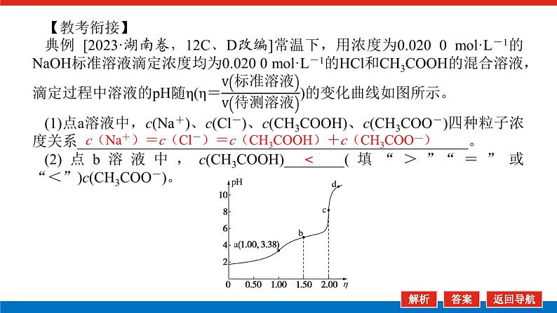 2025届高中化学全程复习构想课件全套53反应进程中溶液粒子浓度变化曲线08