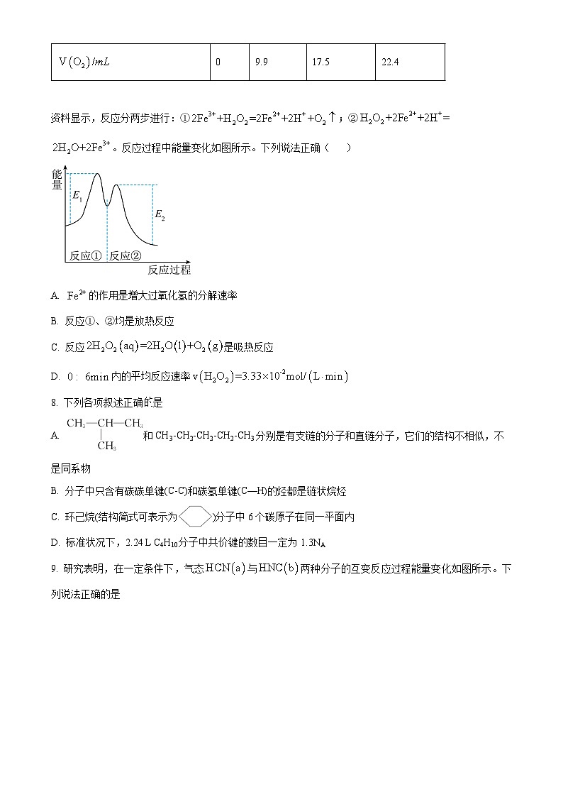 吉林省白城市实验高级中学2023-2024学年高一下学期7月期末考试化学试题（Word版附解析）03