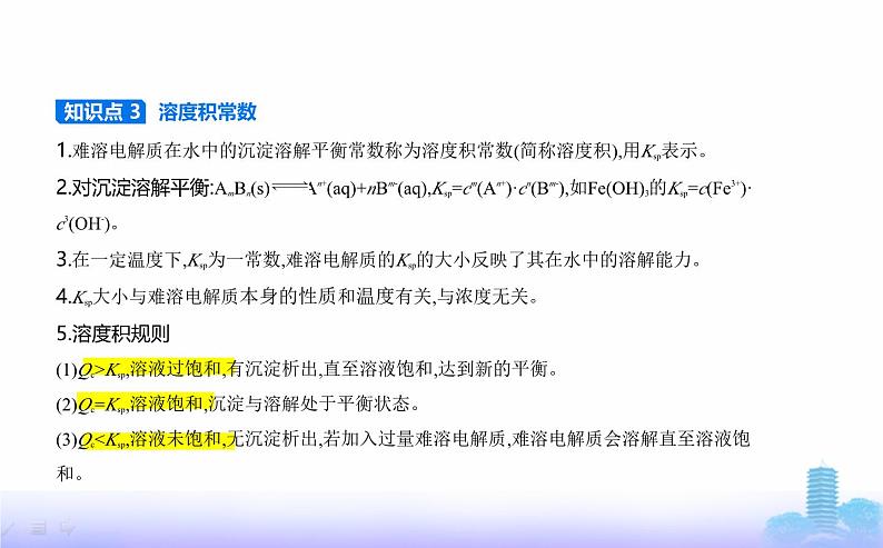 苏教版高中化学选择性必修1专题三水溶液中的离子反应第四单元沉淀溶解平衡教学课件第6页