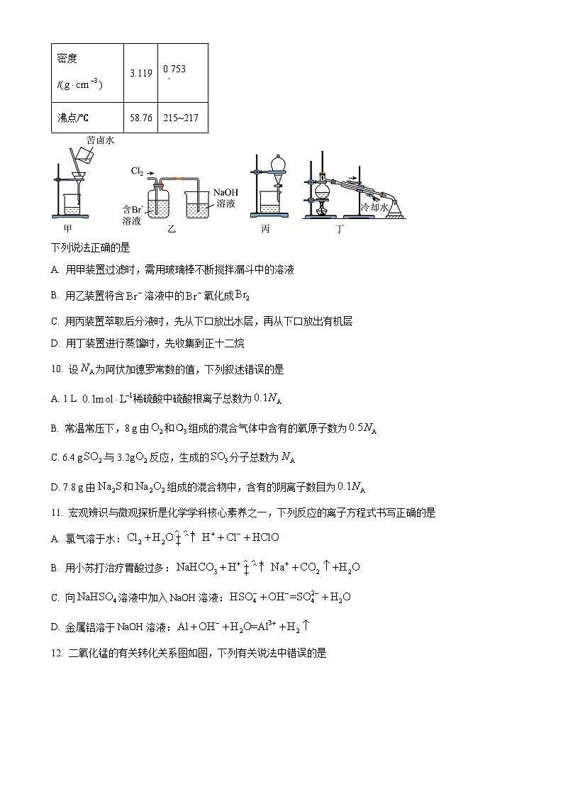 河北省保定市部分高中2023-2024学年高一上学期12月期中考试 化学03