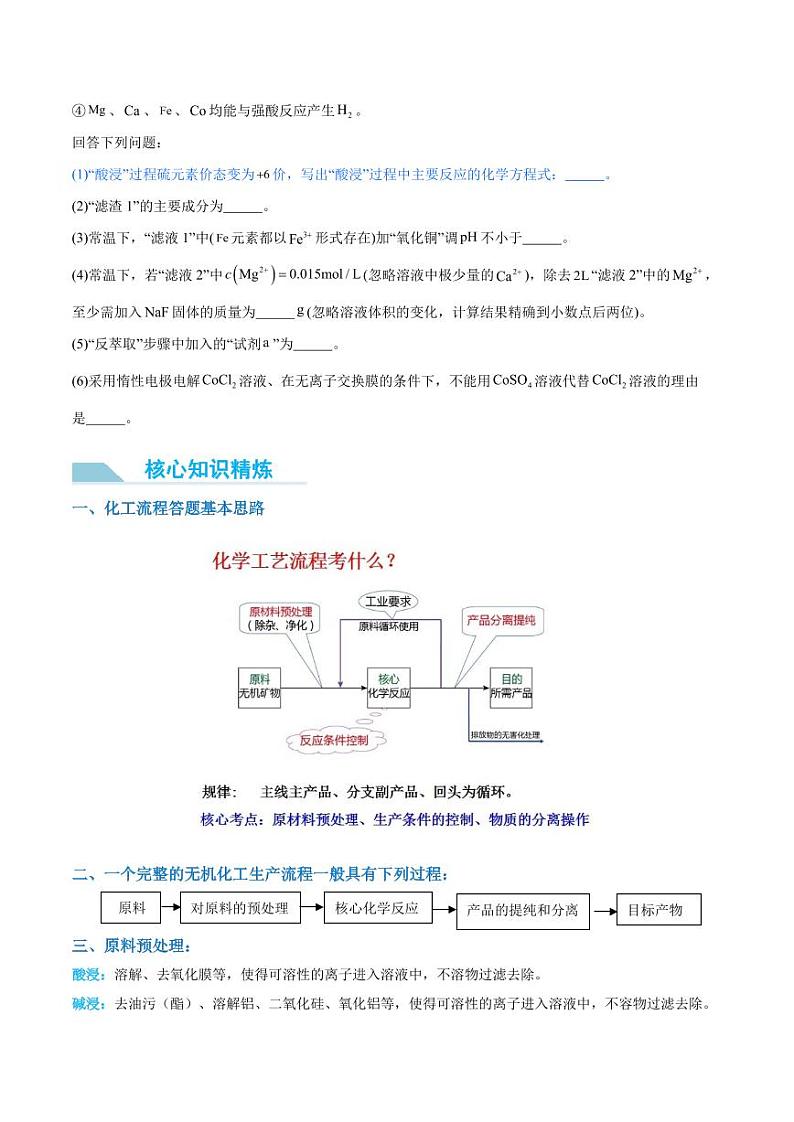 化学工艺流程题-----原料的预处理（原卷版）(全国版)第3页