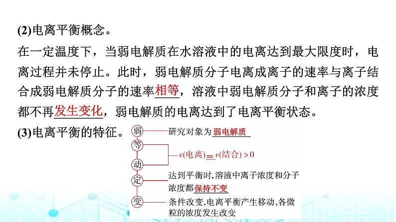 苏教版高中化学选择性必修1化学反应原理专题三第一单元基础课时一6弱电解质的电离平衡课件第4页