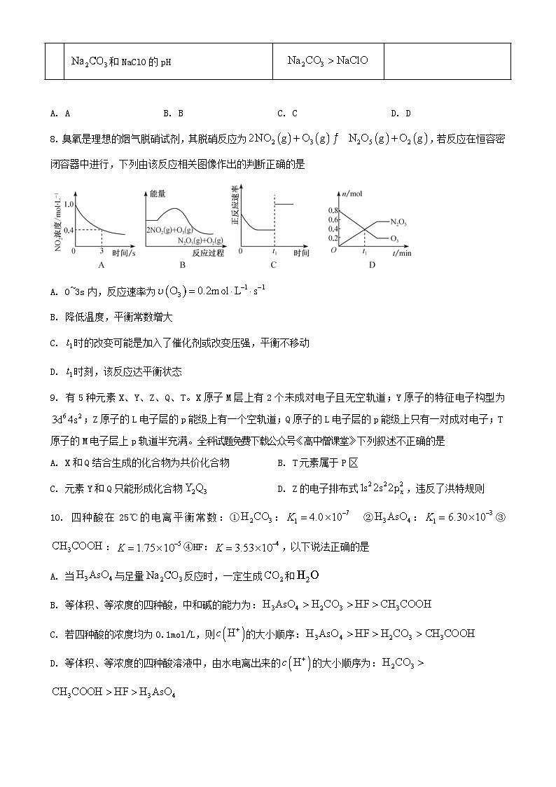 安徽省淮北市2022_2023学年高二化学上学期期末考试试题03