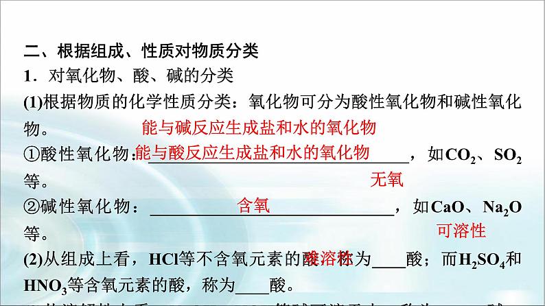 苏教版高中化学必修第一册专题一第一单元基础课时一物质的分类课件07