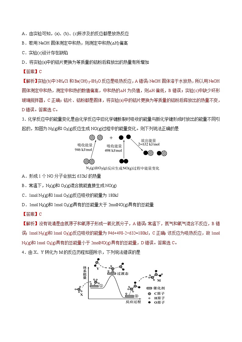 第一章  化学反应与能量 章末测试（解析版）第2页