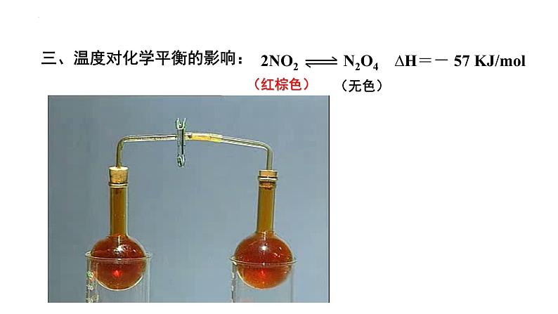人教版 (新课标)选修4 化学反应原理  2.3  化学平衡 （第3课时 影响化学平衡的因素：温度、催化剂） 课件07
