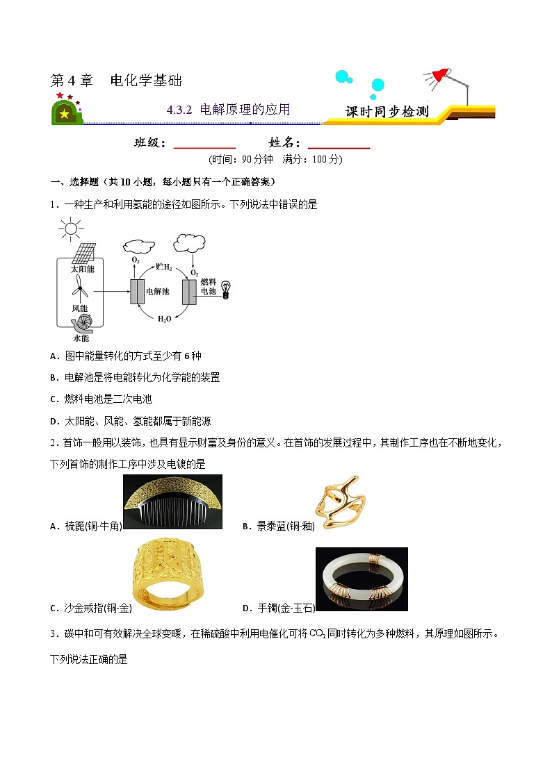 人教版 (新课标)选修4 化学反应原理  4.3  电解池（第2课时 电解原理的应用） 课件01