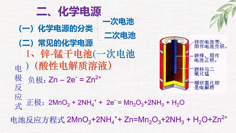 鲁科版选择性必修一  1.2化学能转化为电能-电池（第2课时化学电源）  课件03