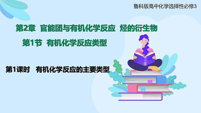 鲁科版选择性必修3 2.1.1  有机化学反应的主要类型 课件01