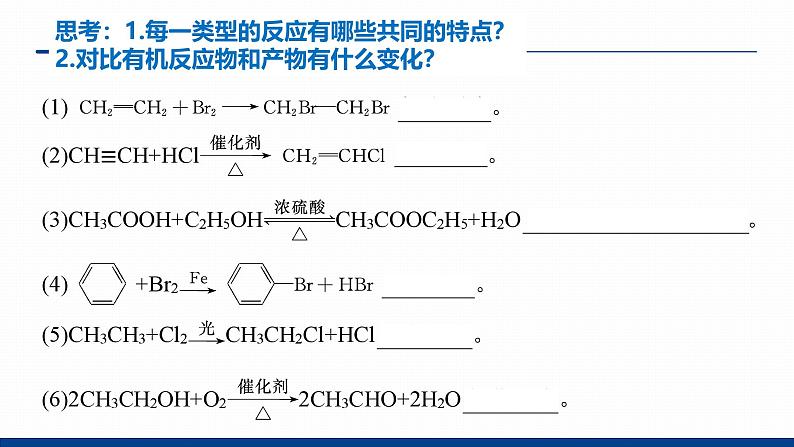 鲁科版选择性必修3 2.1.1  有机化学反应的主要类型 课件04