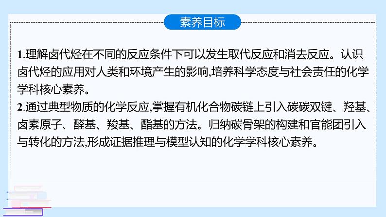 鲁科版选择性必修3 3.1.1  有机合成的关键——碳骨架的构建和官能团的引入 课件第2页