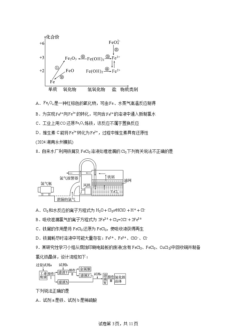 高中化学试题高考一轮·通关卷专题突破卷03金属及其化合物-考点通关卷（新教材新高考）含解析答案第3页