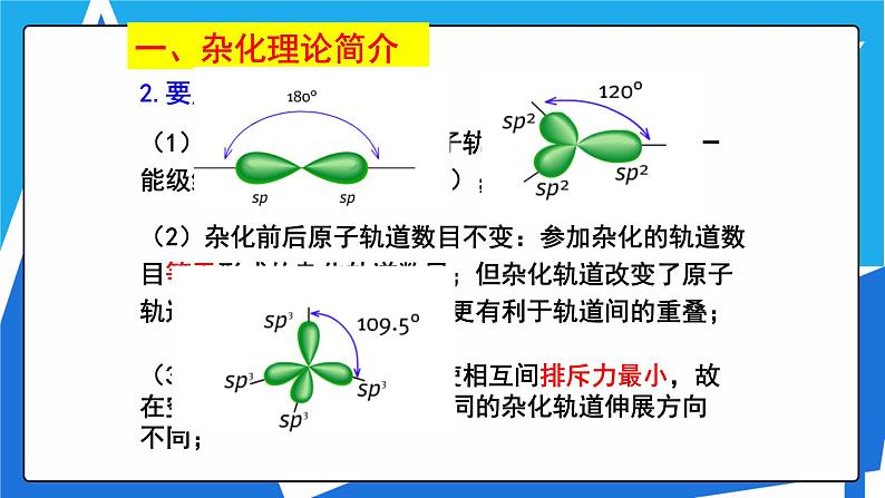 人教版高二化学选修三 2.2.2杂化轨道理论 课件08