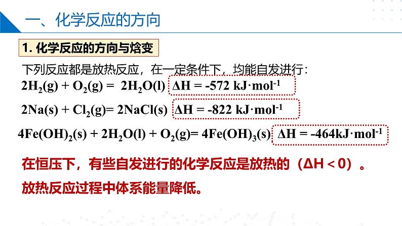 沪科版2020高二化学选择性必修第一册 2.1化学反应的方向 课件08