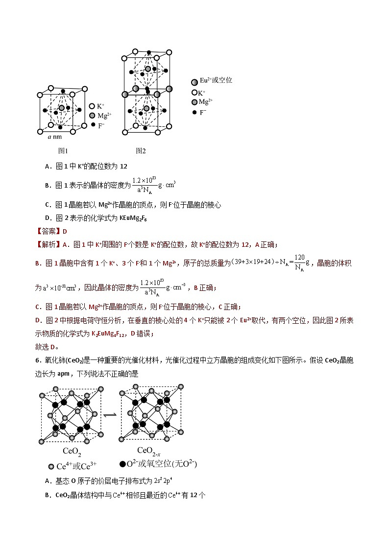 鲁科版2019高二化学选择性必修二 3.1认识晶体 练习03