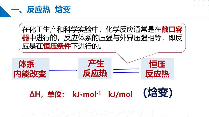 苏教版2019高二化学选择性必修第一册 1.1.1化学反应的焓变（同步课件）07