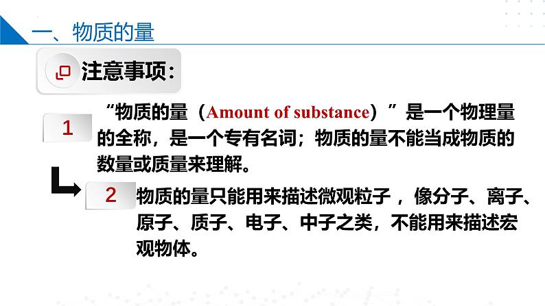 苏教版2019高一化学必修第一册1.2.1物质的量（同步课件）07