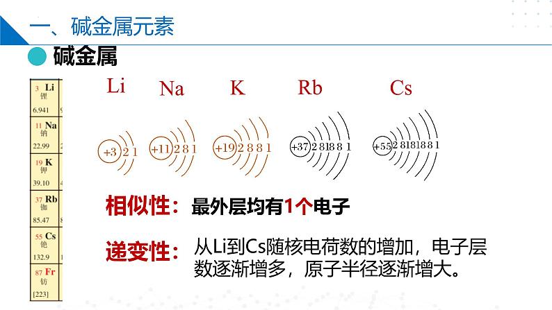 苏教版2019高一化学必修第一册 5.1.3同主族元素性质（同步课件）05