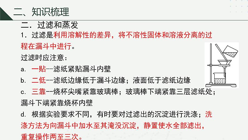 沪科版2020高一化学必修第一册 1.3.2+物质的分离、提纯与检验（同步课件）07