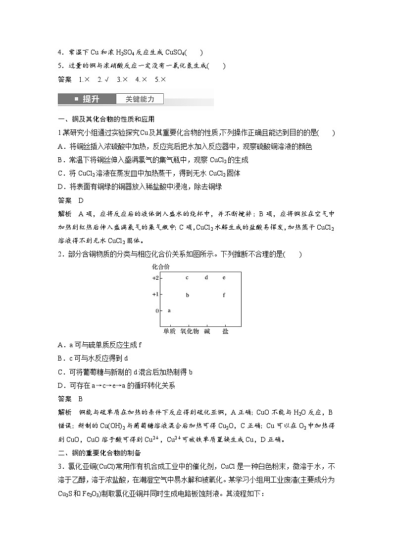 人教版高考化学一轮复习讲义第4章第15讲　铜　金属材料　金属冶炼（教师版）第2页