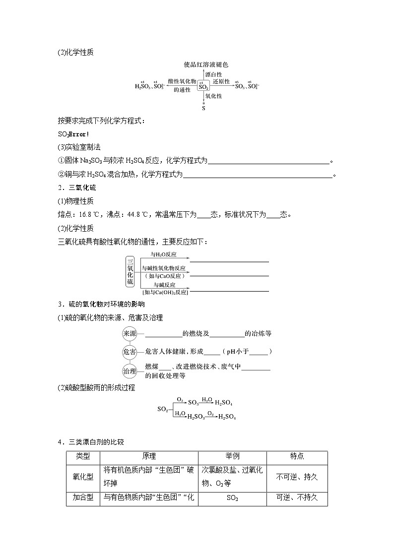 人教版高考化学一轮复习讲义第5章第19讲　硫及其氧化物（2份打包，原卷版+教师版）03