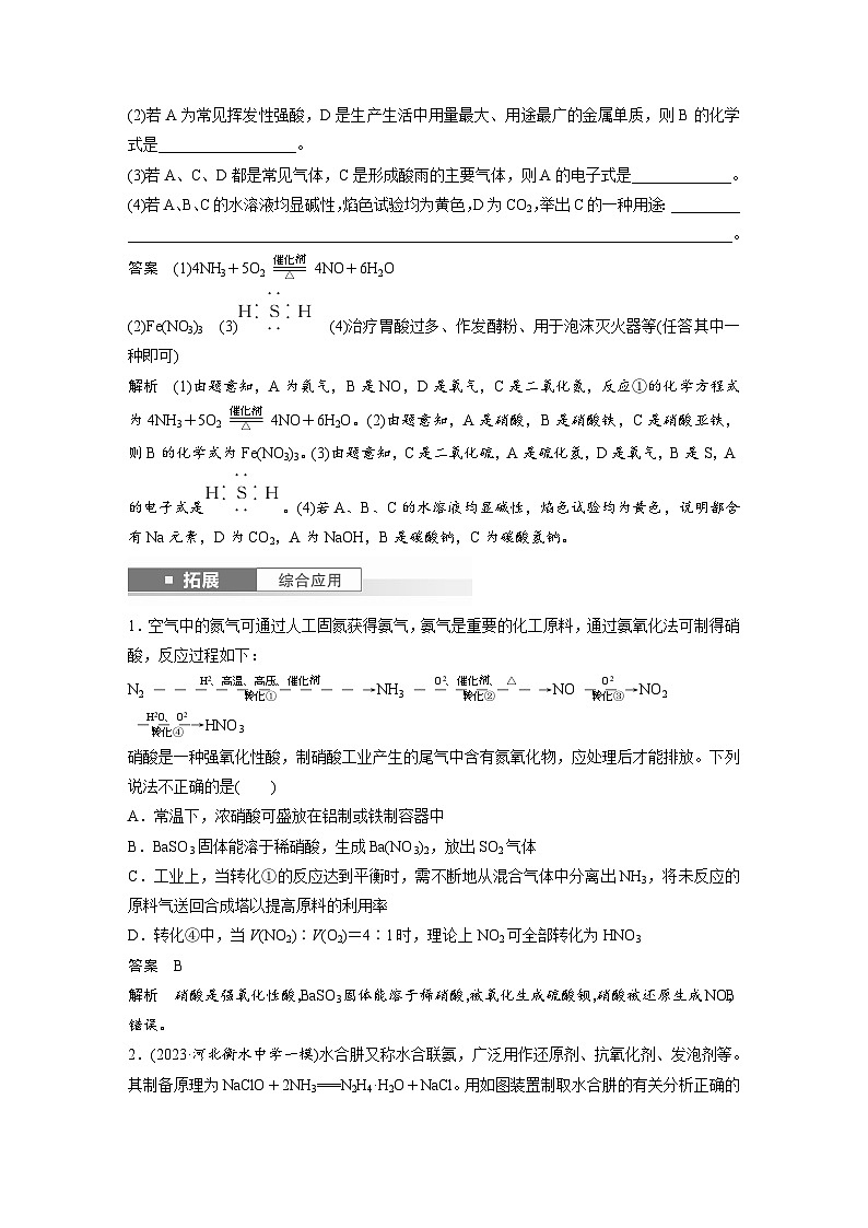 人教版高考化学一轮复习讲义第5章第24讲　氮及其化合物的转化关系（教师版）第2页