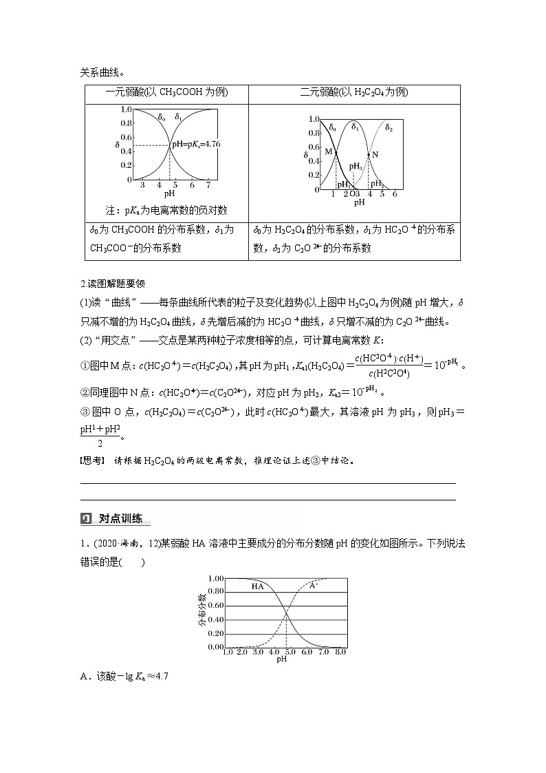人教版高考化学一轮复习讲义第12章第56讲　溶液中的粒子平衡曲线分类突破（原卷版）第3页