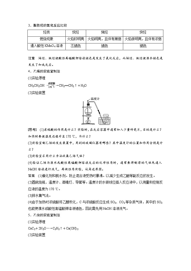人教版高考化学一轮复习讲义第13章第62讲　烃　化石燃料（2份打包，原卷版+教师版）03