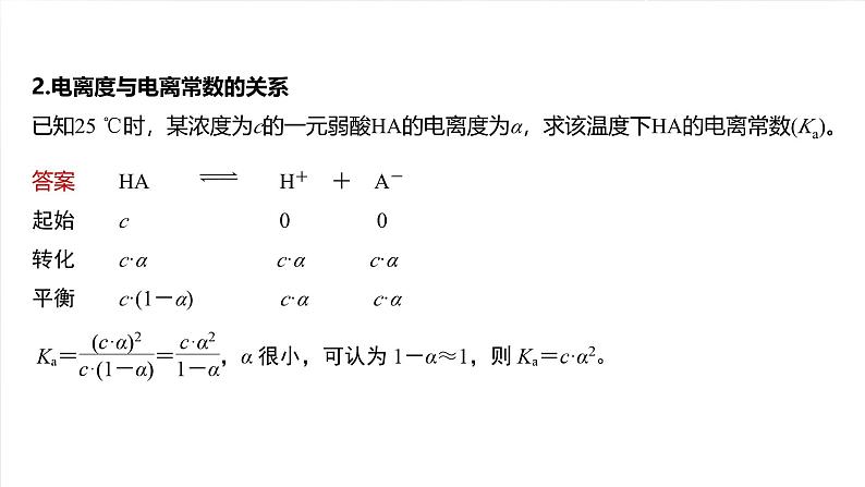 （人教版）高考化学一轮复习讲义课件第12章热点强化21　电离常数的相关计算（含解析）04