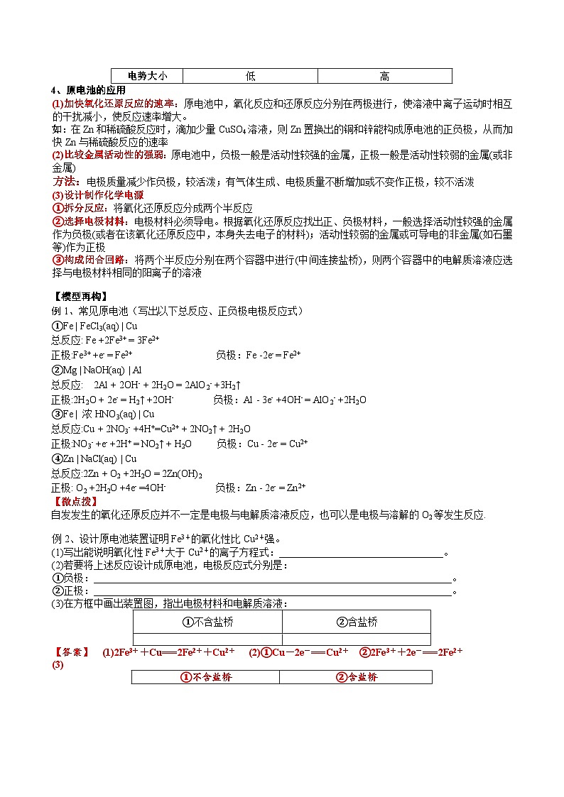 高考化学一轮复习基础知识讲义专题一考点一 原电池的工作原理及应用（解析版）第2页