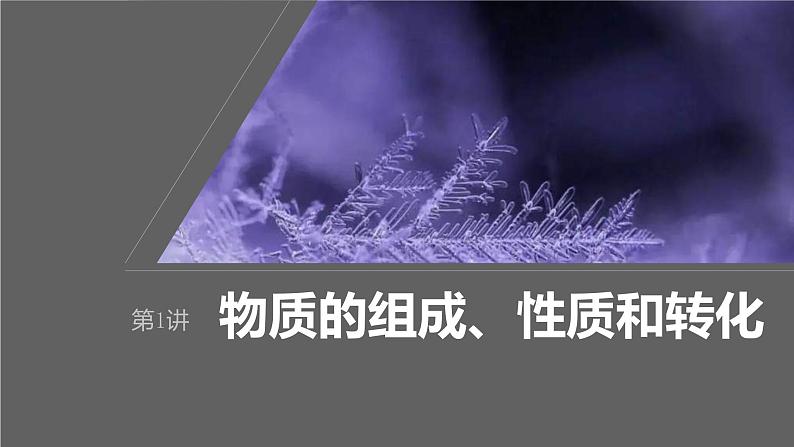 新高考化学一轮复习课件第1章 第1讲　物质的组成、性质和转化（含解析）01