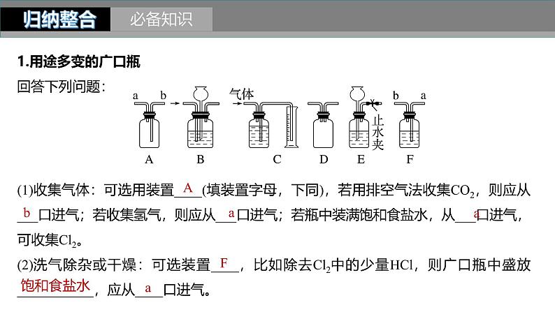 新高考化学一轮复习课件第3章 第10讲　仪器的组合与创新使用（含解析）05