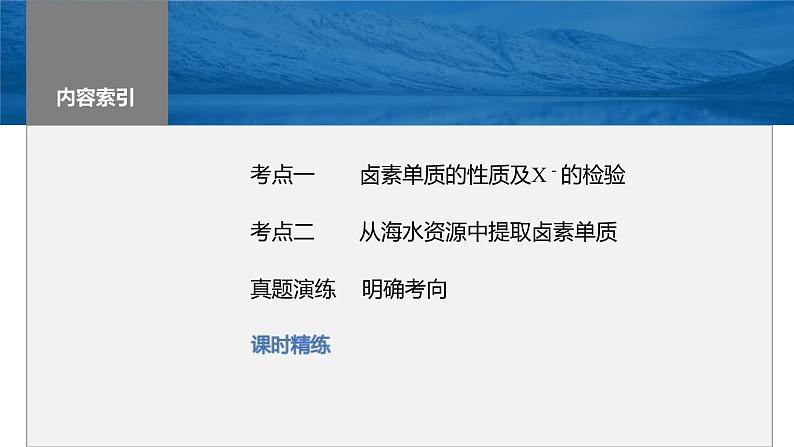 新高考化学一轮复习课件第5章 第21讲　卤族元素　溴、碘单质的提取（含解析）03