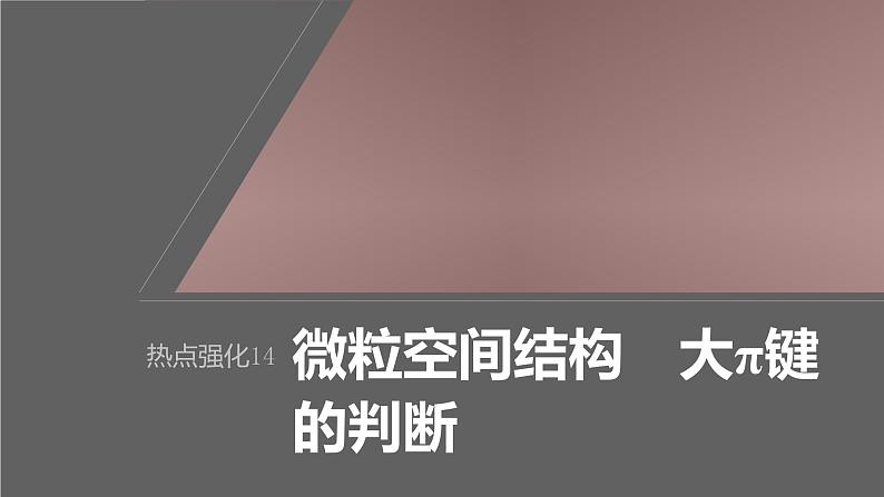 新高考化学一轮复习课件第6章 热点强化14　微粒空间结构　大π键的判断（含解析）01