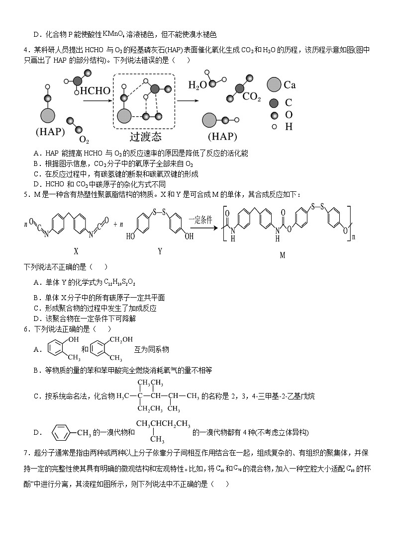 河南省安阳市林州市第一中学2024-2025高三上学期8月月考化学试题（Word版附解析）第2页