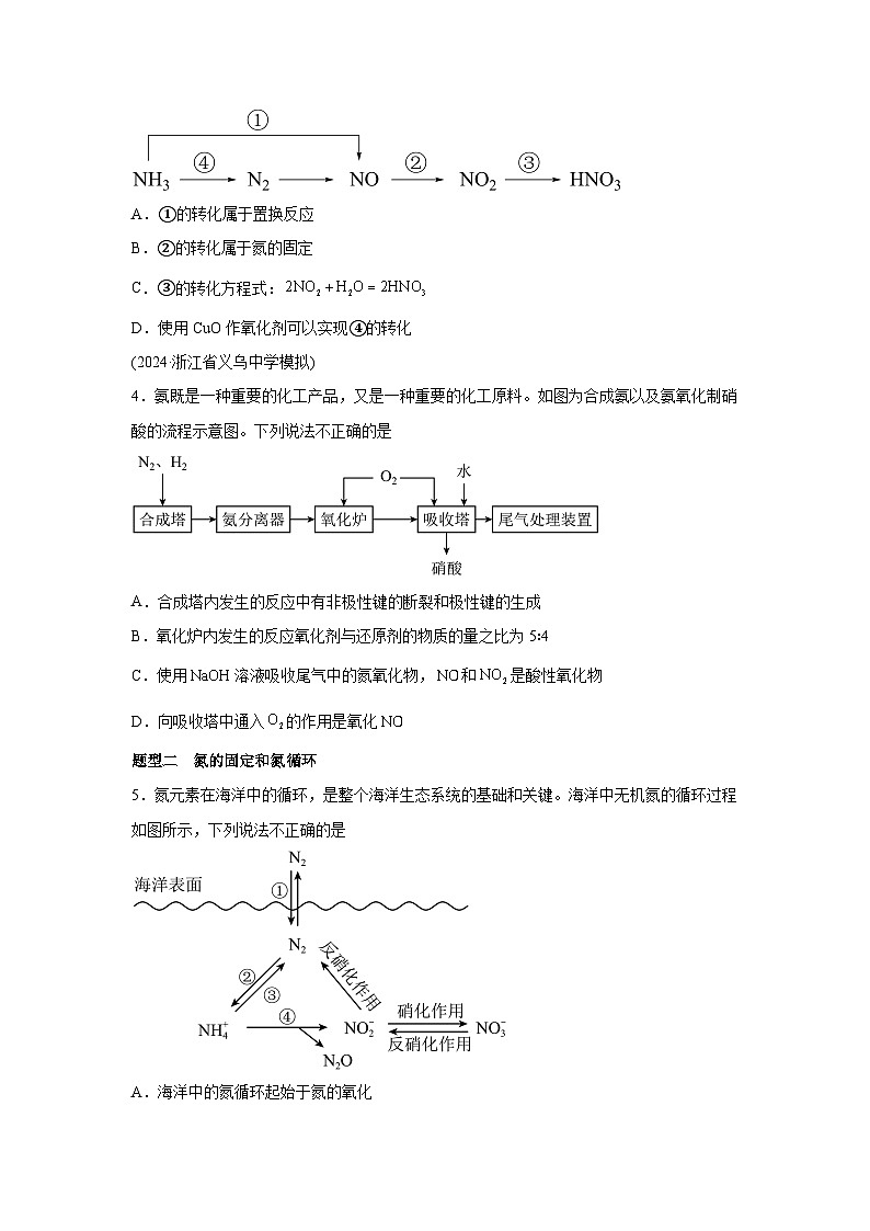 2025年高考化学一轮复习讲练测第03讲氮及其重要化合物(练习)（新教材新高考）含解析答案02
