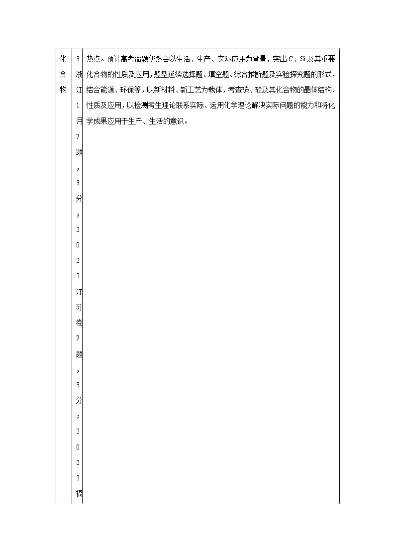 2025年高考化学一轮复习讲练测第04讲碳、硅及无机非金属材料（新教材新高考含解析答案02