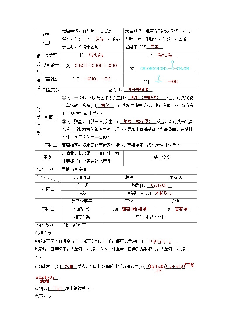 2025年高考化学精品教案第九章有机化学基础第6讲生物大分子合成高分子03