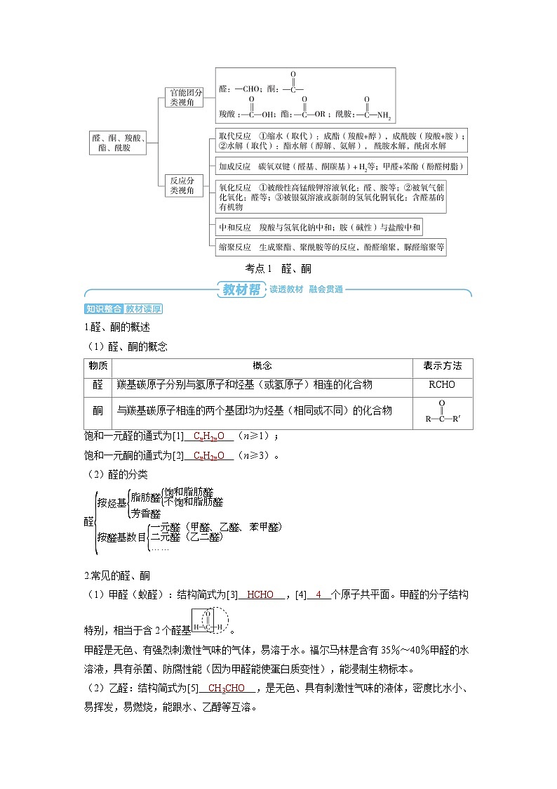 2025年高考化学精品教案第九章有机化学基础第5讲醛、酮、羧酸、酯、酰胺03