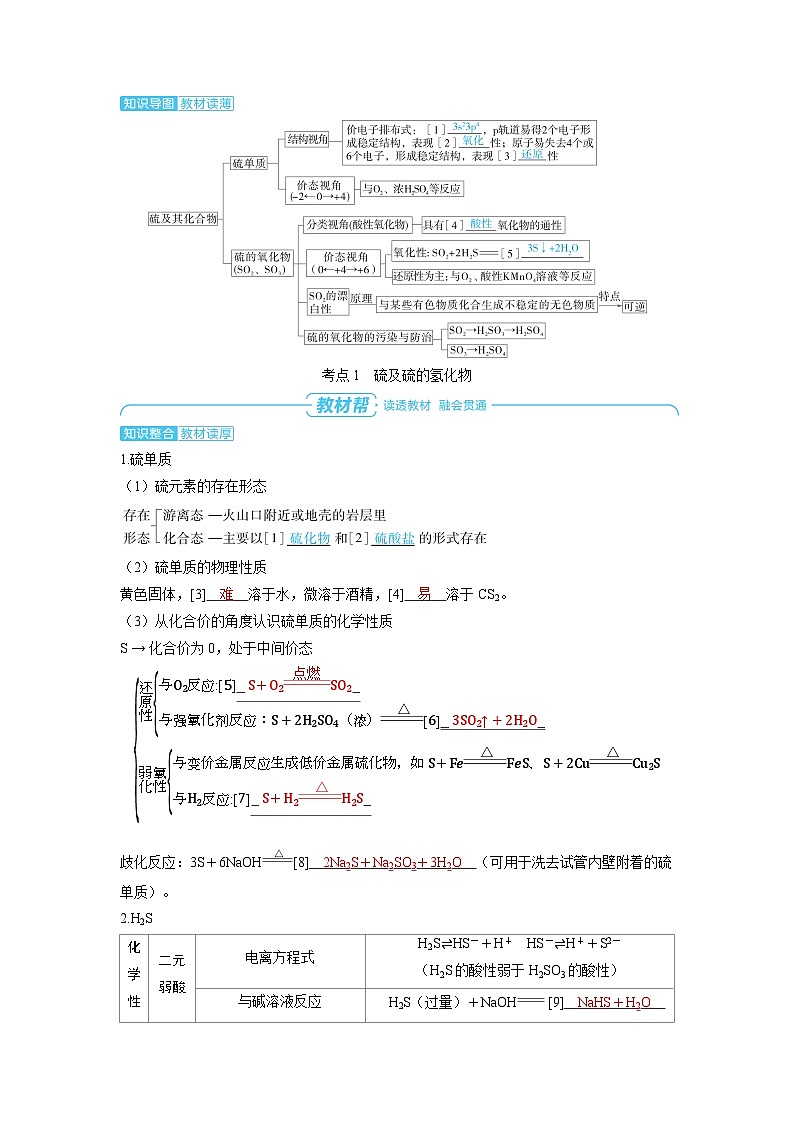 2025年高考化学精品教案第四章非金属及其化合物第3讲硫及其化合物02