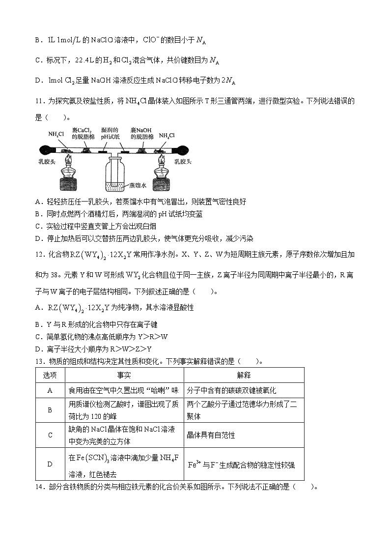 广东省潮南区2024-2025学年高三上学期摸底考试化学试题(无答案)03