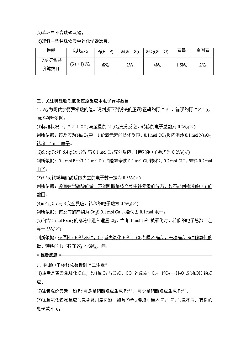 第2章　热点强化4　包罗万象的阿伏加德罗常数（NA）（教师版） 2025年高考化学大一轮复习全新方案第3页