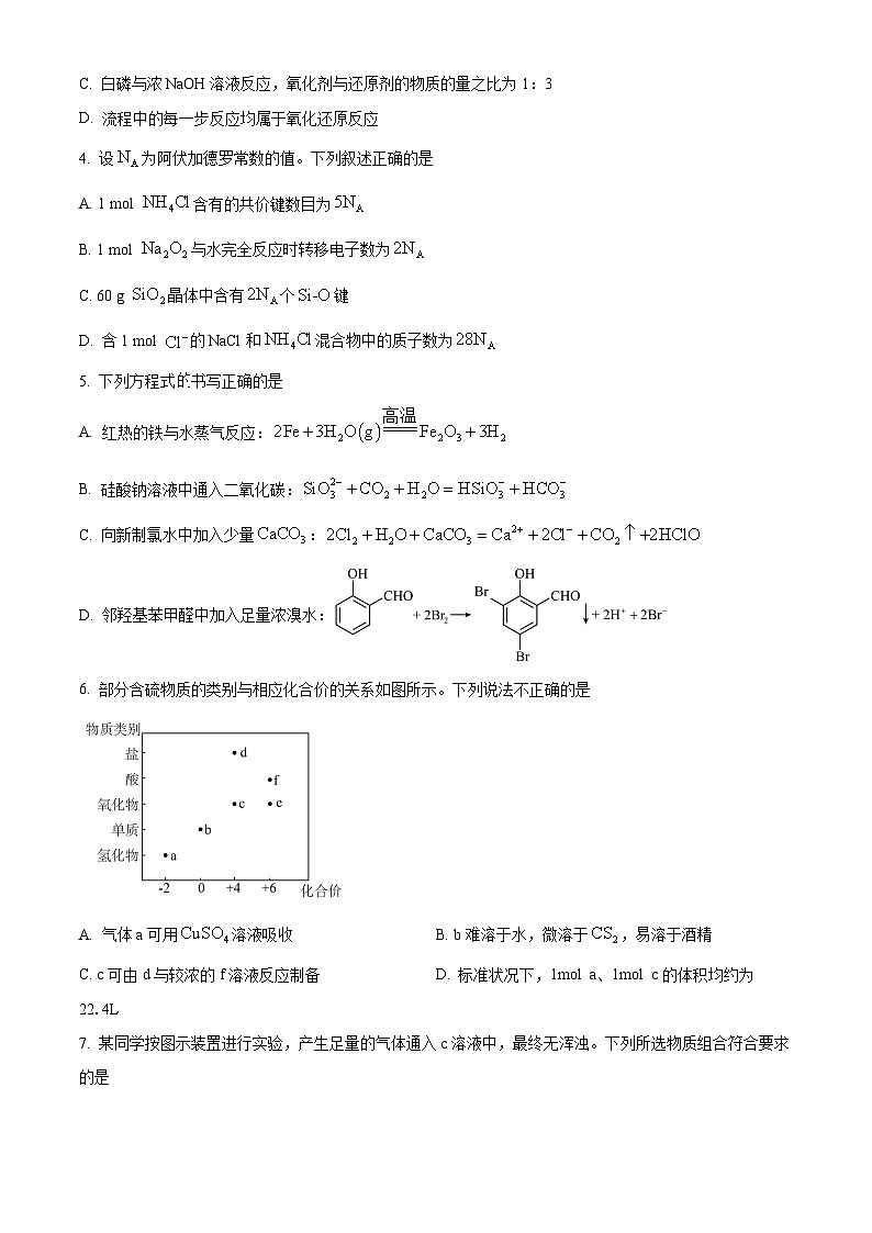 山东省菏泽市东明县第一中学2024-2025学年高三上学期开学考试化学试题（原卷版）第2页