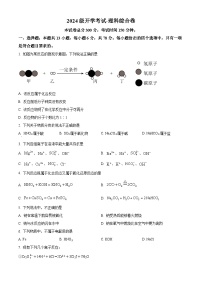 河南省驻马店市新蔡县第一高级中学2024-2025学年高一上学期开学考试理科综合卷-高中化学（原卷版）