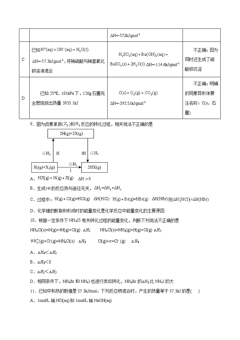 新高考化学一轮复习讲与练 第15讲  化学反应的热效应（练）（2份打包，原卷版+解析版）03
