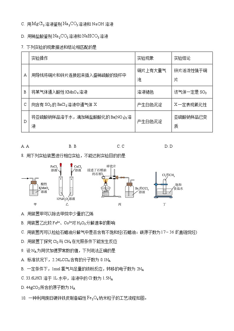 河北省沧州市盐山中学2024-2025学年高二上学期开学考试化学试题（原卷版）第2页