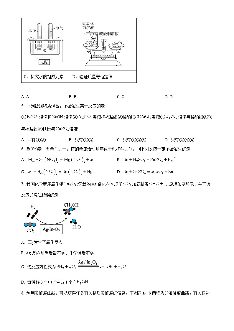 福建省漳州市部分区县高中2024-2025学年高一上学期开学考试化学试题（原卷版+解析版）02