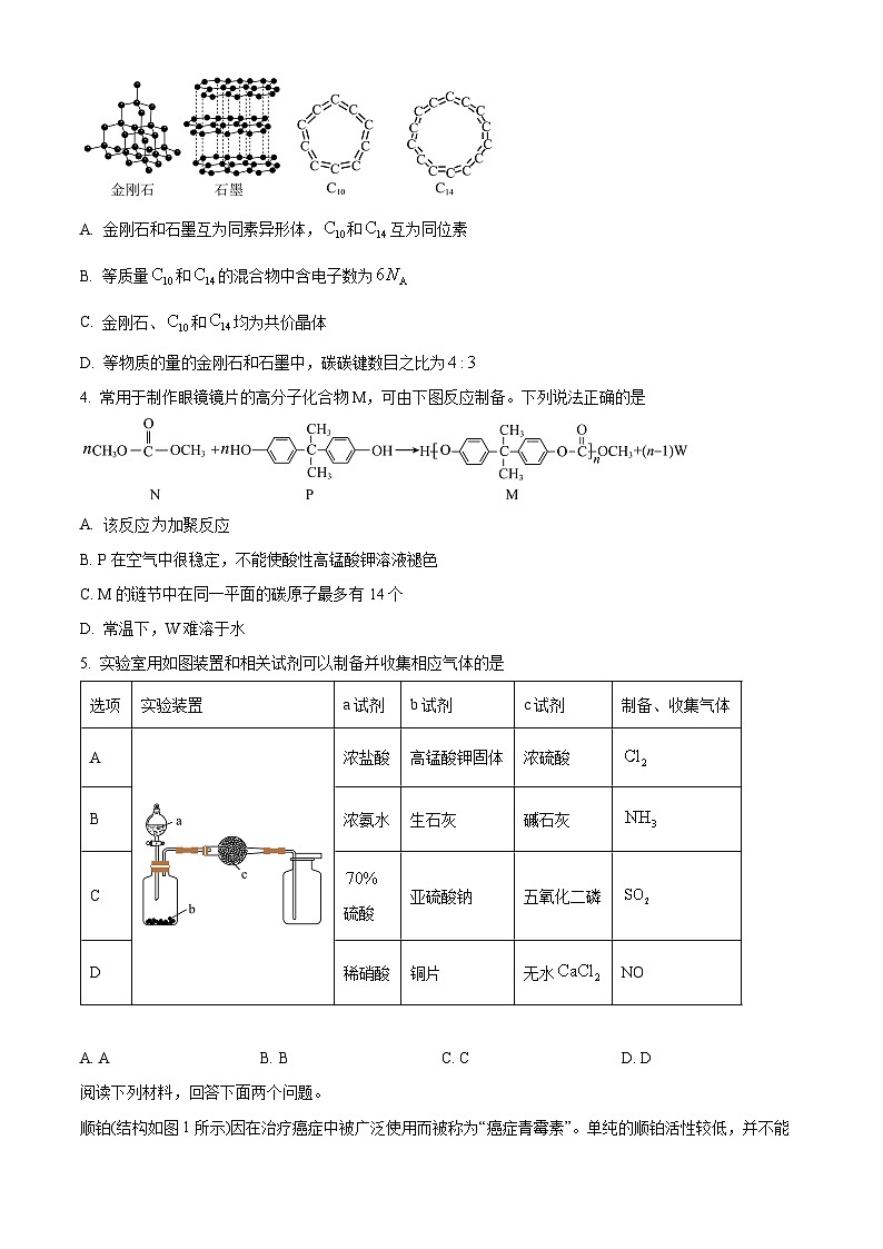 安徽省亳州市2024-2025学年高三上学期开学考试化学试题 Word版无答案第2页