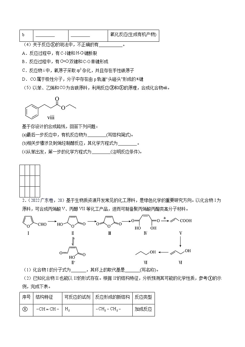 （广东版）新高考化学三轮冲刺强化练习 第20题 有机推断综合题（原卷版）第2页