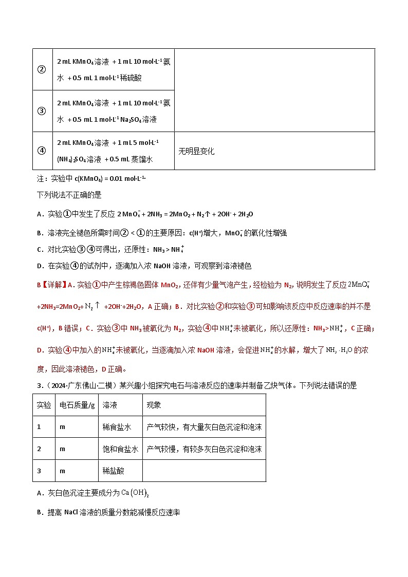 新高考化学三轮复习考前冲刺练习易错专题12 化学反应速率（2份打包，原卷版+解析版）03